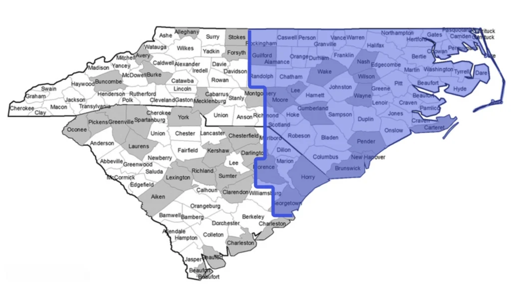 ProServ Service Area Map
